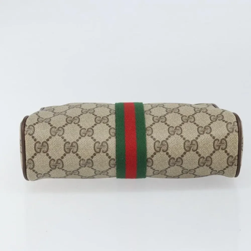 Gucci GG Supreme Web Clutch Bag Beige